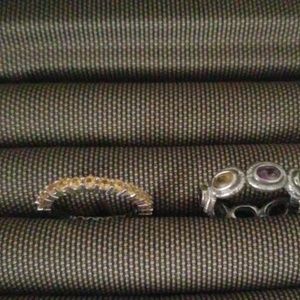 Two gemstone rings